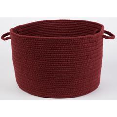 Solid Red Wine Wool 18" x 12" Basket