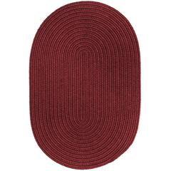 Solid Red Wine Wool 4X6 Oval