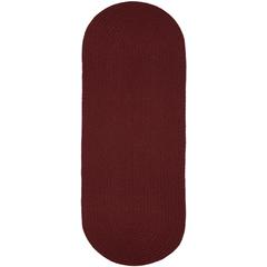 Solid Red Wine Wool 2X8 Oval