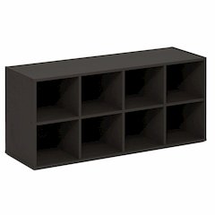 FANO Shoe Rack, 8-Cube Shoe Organizer, Stackable Shoe Storage, Black Dark Oak