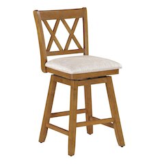 24in Brookline Swivel Barstool Oak
