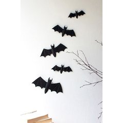 Set Of Five Black Metal Bats - One Each Size