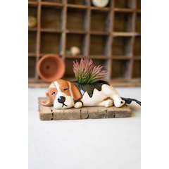 Ceramic Beagle Planter