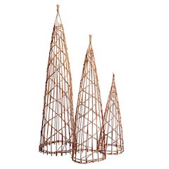 Set Of Three Nesting Twig Christmas Trees