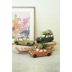 Set Of Three Ceramic Cars Planters