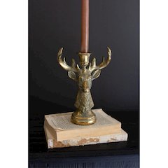 Resin Taper Candle Holder - Deer