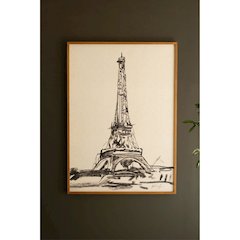 Framed Black & White Eiffel Tower Print