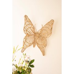 Seagrass And Iron Butterfly Wall Decor