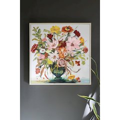 Framed Acrylic Painting - Floral