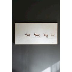 Framed Acrylic Painting - Elk