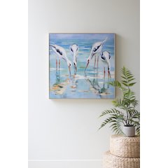 Framed Acrylic Painting - Shore Birds