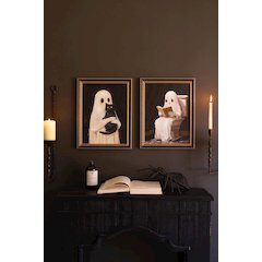 Set Of Two Halloween Ghosts Paintings