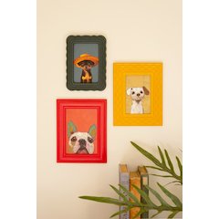 Set Of Three Framed Dog Paintings