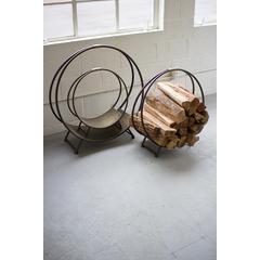 Set Of Three Metal Firewood Racks