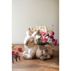 Faux Concrete Rabbit Planter