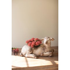 Faux Concrete Sheep Planter