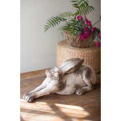 Faux Concrete Rabbit - Laying
