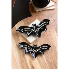 Set Of Two Nesting Ceramic Bat Serving Platters