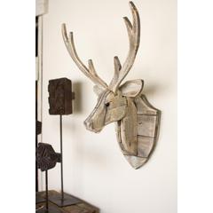Recycled Wooden Deer Head Wall Hanging