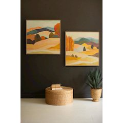 Set Of Two Framed Painting Landscape