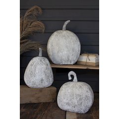 Set Of Three Rustic Metal Pumpkins