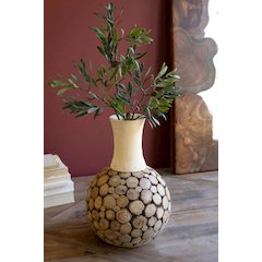 Spliced Wood Bulb Vase - 14" Short