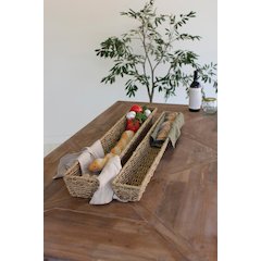 Set Of Two Woven Seagrass Bread Baskets