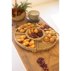 Large Woven Vine Five Piece Round Serving Set