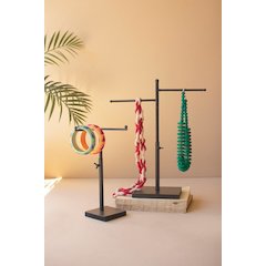 Set Of Two Adjustable Metal Jewelry Displays