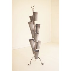 Metal French Pot Flower Tower