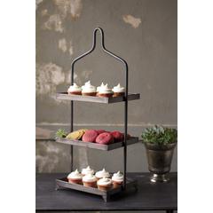 Three-Tiered Metal Display