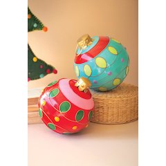 Set/2 Large Colorful Christmas Ball Ornaments