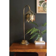 Antique Brass Tulip Table Lamp