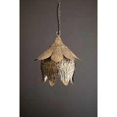 Antique Brass Tulip Pendant Light