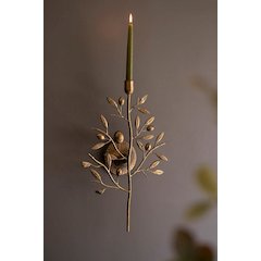 Antique Brass Fruit Tree Taper Wall Sconce