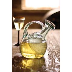 Tilted White Wine Decanter With Ice Pocket