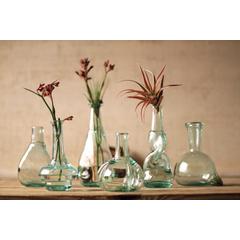 Set Of Six Bottle Bud Vases