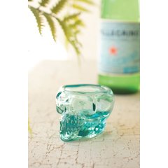 Recycled Clear Shot Glass - Skull
