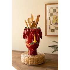 Ceramic Head Planter - Red Peppers