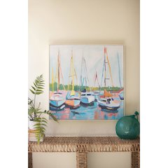 Framed Sailboat Painting