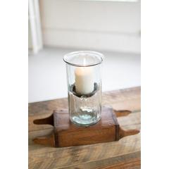Mini Glass Candle Cylinders W Rustic Insert - Medium