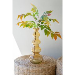 Small Glass Bubble Vase - Amber