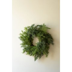 Artificial Cedar Wreath - 16"D