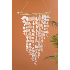 Driftwood And Seaglass Chime - Clear/Frosted