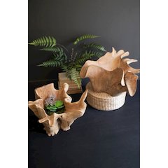 Blooming Teak Root Bowl