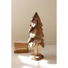Rustic Teak Christmas Tree - Small