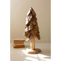 Rustic Teak Christmas Tree - Large