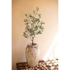 Carved Wooden Vase With Shell Detail