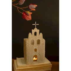 Clay San Antonio Mission Luminary