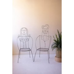 Set of Two Iron Man and Woman Chairs